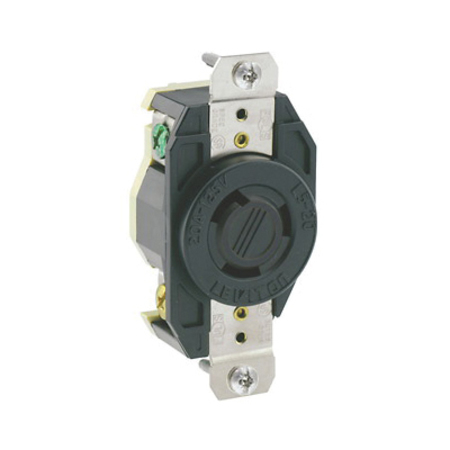 LEVITON 20A Flush Mount Locking Receptacle 2P 3W 125V 2310-B